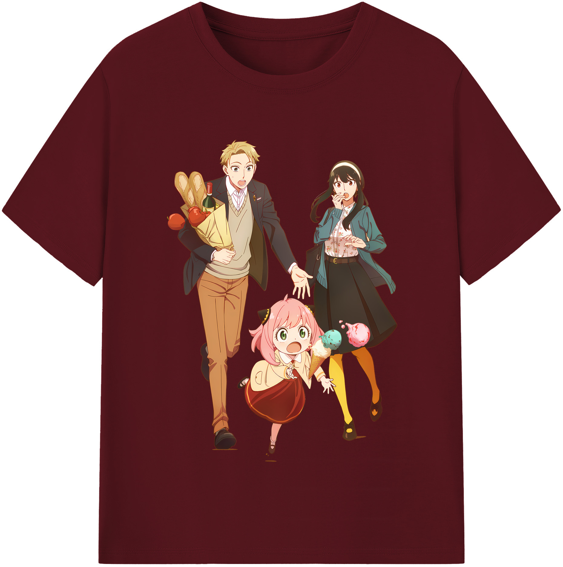 （画像用） SPY×FAMILY间谍家家酒 綿100％半袖Tシャツ（フロントプリント）